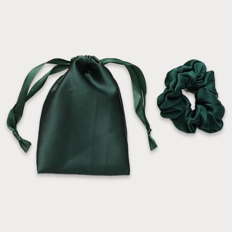 Fabrication emballage , chouchou scrunchies verd by Tie Solution