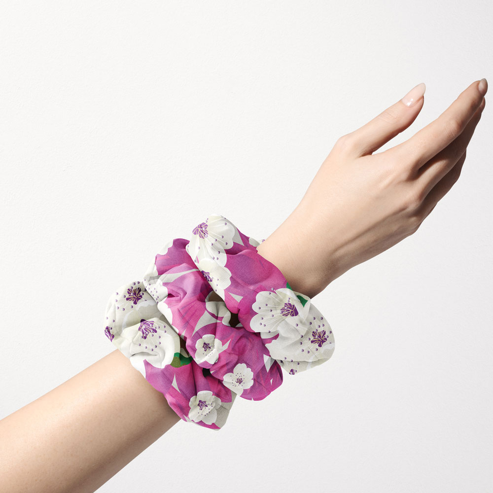 Fabrication chouchou scrunchies rose by Tie Solution
