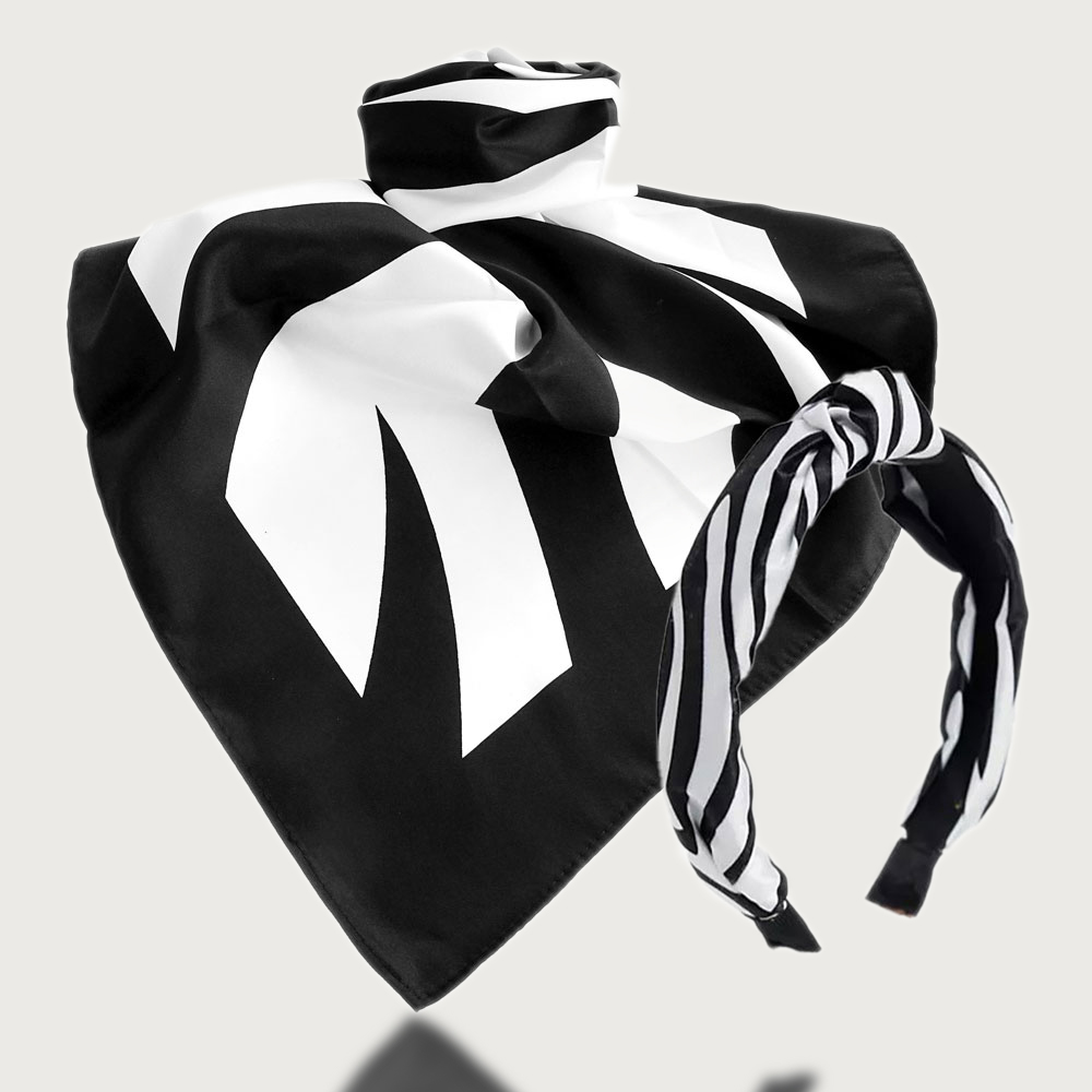 Fabrication foulard, diadem noir by Tie Solution