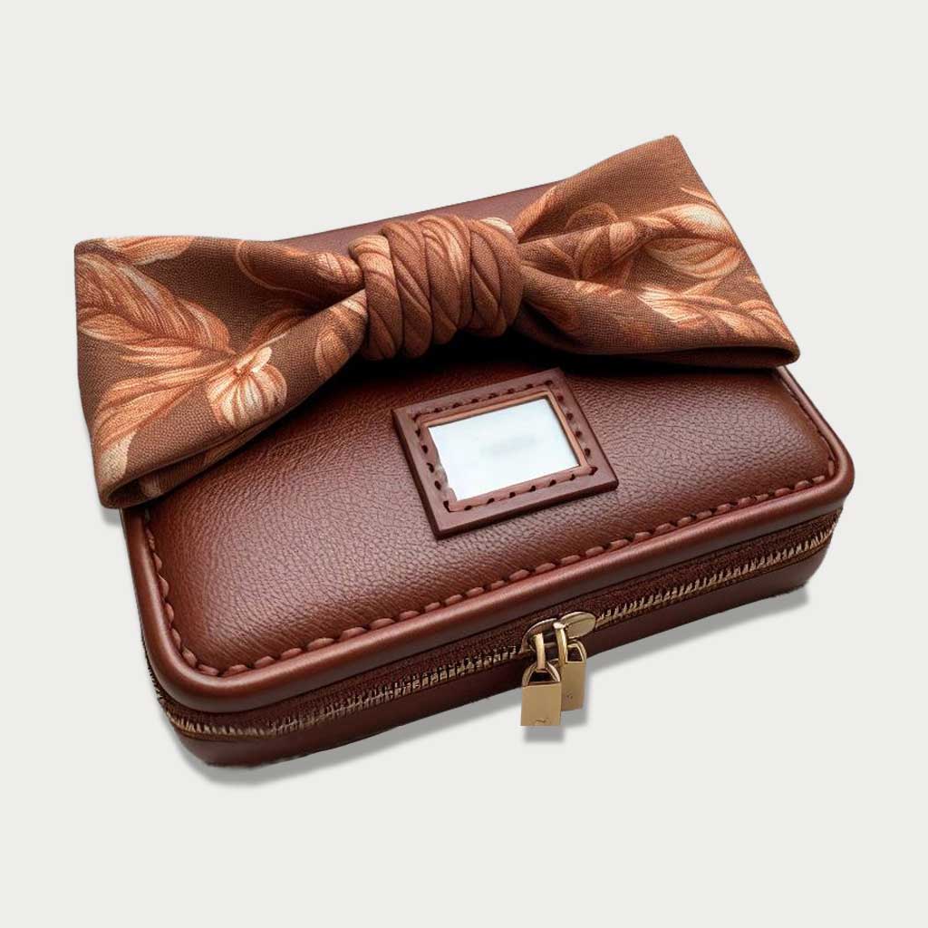 CUSTOM MANUFACTURING OF SCRUNCHIES WITH LEATHER ETUI by Tie Solution, First Adress in Europe